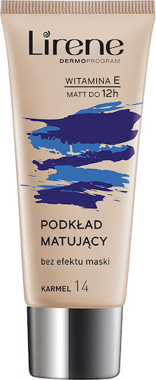 Матиращ фон дьо тен за лице Lirene Nature Matte 14 Caramel 30ml