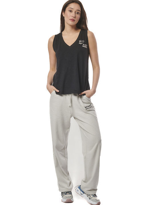 Body Action Damen-Sweatpants Breit Gray