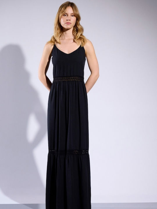 Matis Fashion Maxi Φόρεμα Μαύρο