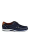 Leder Herren Freizeitschuhe Blau