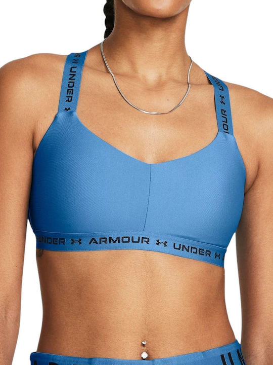 Under Armour Femei Atletic Sutien sport Albastru deschis cu umplutură și Căptușeală ușoară