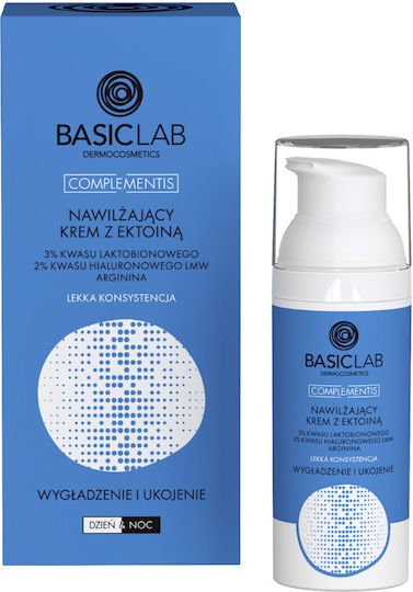 BasicLab Complementis cu Ectoine Smoothing and Soothing Light Cremă De Față Hidratare cu Acid Hialuronic 50ml