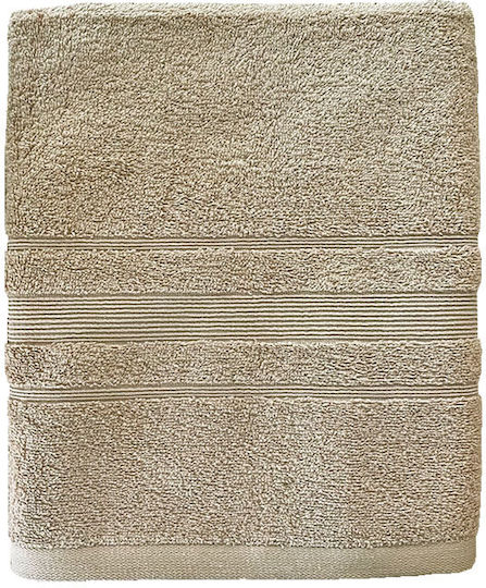 Sidirela Πετσέτα Προσώπου Line 50x90εκ. Beige Βάρους 550gr/m²