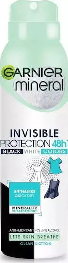 Garnier Mineral Invisible Protection Clean Cotton Antiperspirant Spray 150ml