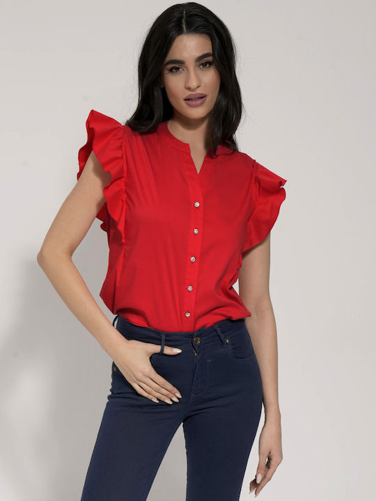 Tresor Women's Sleeveless Shirt Red