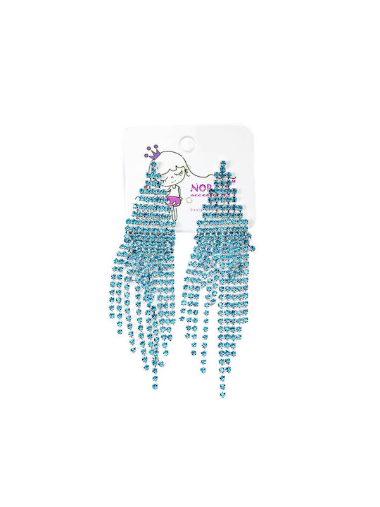 Earrings Crystal Pyramid Earrings Blue