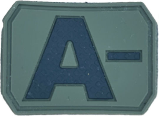 PVC Blood Type Patch Khaki A Negative