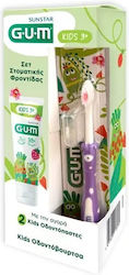 GUM Kids Baby & Kids' Tooth Brushing Set for 3+ years 50ml 500 ppm 2pcs