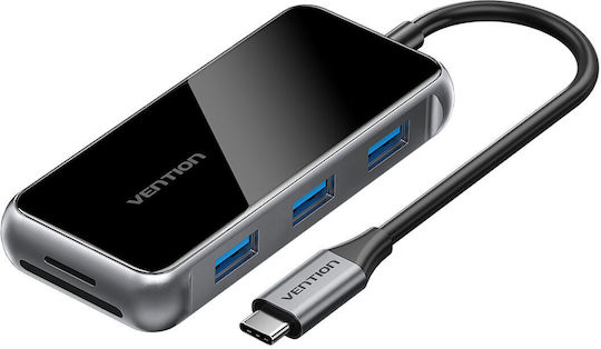 Vention USB Хъб 3 Порта USB 3.2 с Връзка USB-C / USB-A / Ethernet