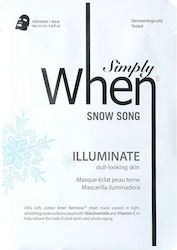 Simply When Snow Song Illuminate Sheet Mask Brightening Face Mask 23ml Simply When Snow Song Illuminate Sheet Mask Brightening Face Mask 23ml