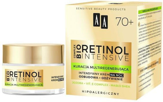 AA Retinol Intensive 70+ Rich Κρέμα Προσώπου Νυκτός για Ενυδάτωση, Αντιγήρανση & Σύσφιξη με Ρετινόλη & Πεπτίδια 50ml