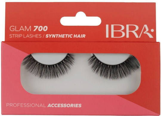 Ibra A Pair False Eyelashes On A Strip Glam 700 Black