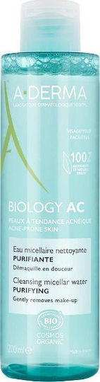 A-Derma Biology Ac Apă micelară Îndepărtare Machiaj Față pentru Ten Acneic 200ml