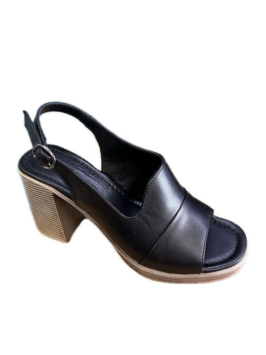 Gotsi Anatomic Leather Sandals Anatomic Black