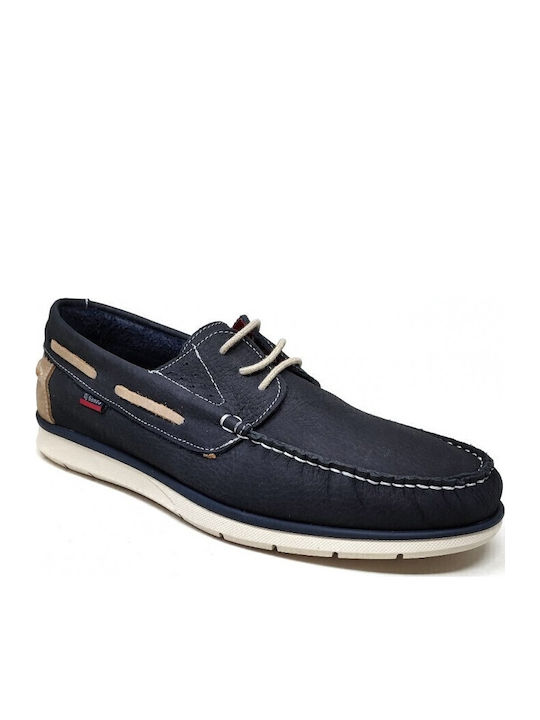 Δερμάτινα Ανδρικά Boat Shoes σε Μπλε Χρώμα