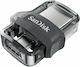 Sandisk Ultra Dual 32GB USB 3.0 Stick με σύνδεση USB-A & micro USB-B Ασημί