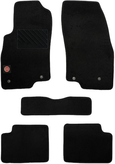Set of Front and Rear Mats 4pcs for Fiat Grande Punto 2005-2018 Black