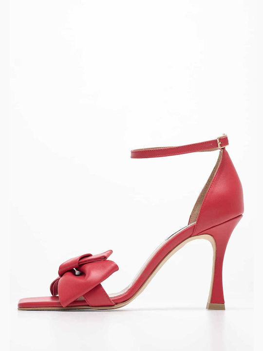 Sandale pentru femei Terese Red Leather Mortoglou