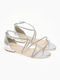 Closed Heel Glitter Sandals Silver