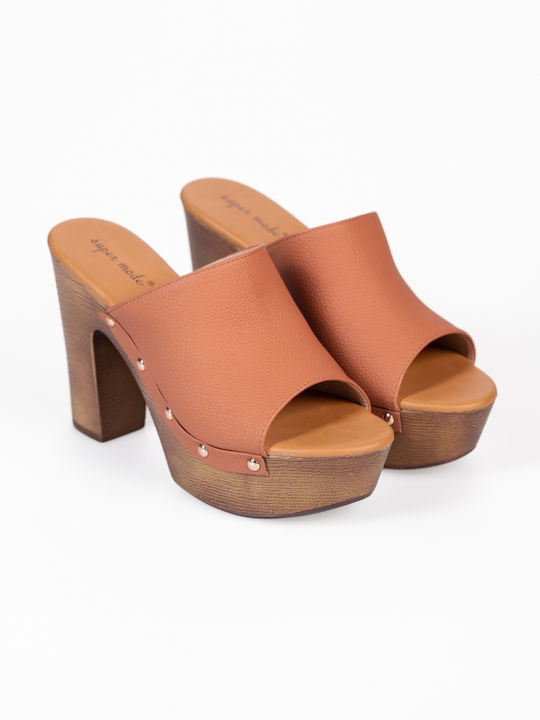 High Women's Mules Camel