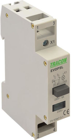Tracon Electric Μεταγωγικός Διακόπτης Ράγας 230V