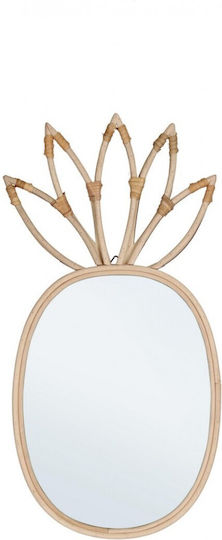 Bizzotto Mozambico Oval Beige Wandspiegel 54x26cm Bizzotto Mozambico Oval Beige Wandspiegel 54x26cm