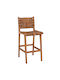 Stool for Bar Outdoor Wooden Natural-fish