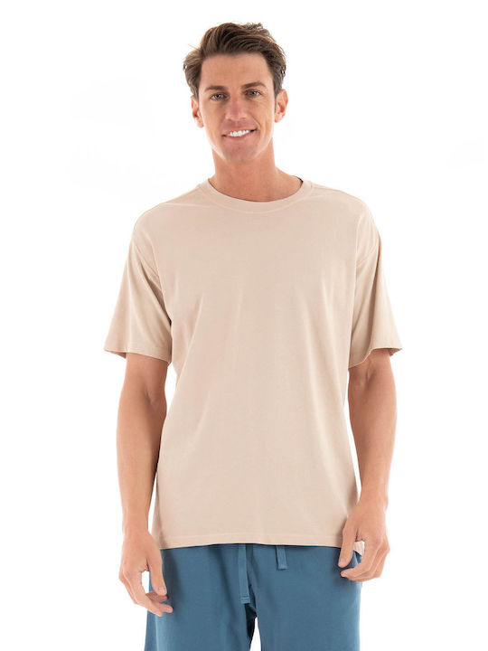 Dirty Laundry Detail Men's Short Sleeve T-shirt Light Salmon