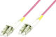 Microconnect Faseroptisches Kabel LC/UPC-LC/UPC 50m Lila