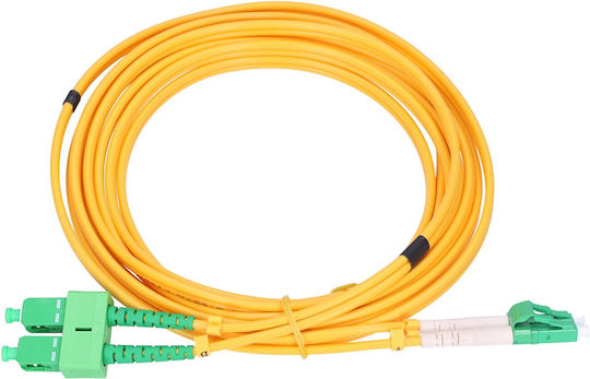 Extralink Кабел Оптично Влакно SC/APC-LC/APC 5м Жълт