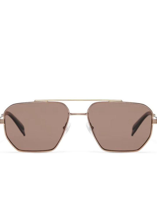 Gigi Barcelona Unisex Sunglasses with Gold Tartaruga Metallic Frame and Brown Lenses 6907/2