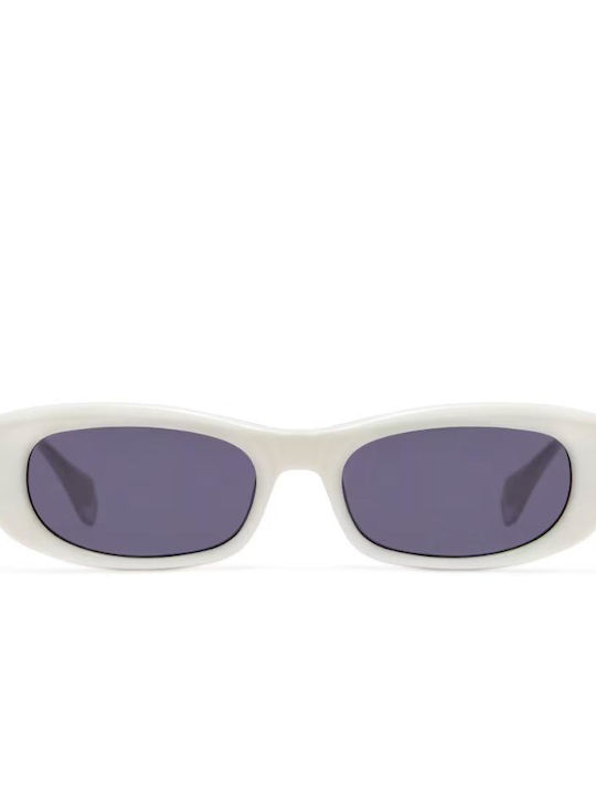 Gigi Barcelona Damen Sonnenbrille mit Weiß Kunststoff Gestell und Gray Linse 6898/0