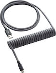 Cablemod Spiral USB 2.0 Cablu USB-C bărbătesc - USB-C de sex masculin / USB-A de sex masculin 1.5m (CM-CKCA-CK-KC150KC-R)