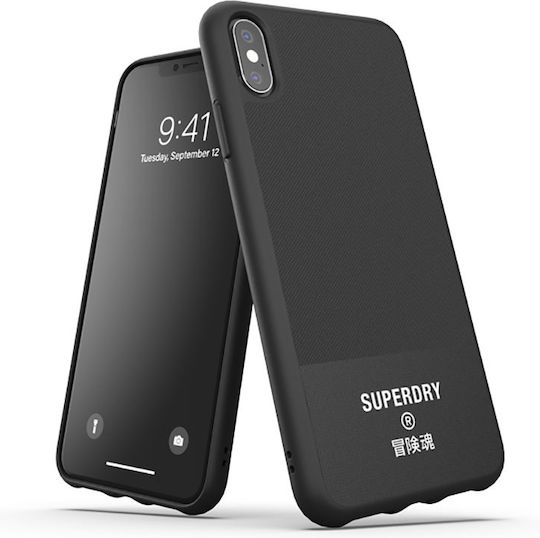 Superdry Back Cover Υφασμάτινο / Σιλικόνης Μαύρο (iPhone XS Max)