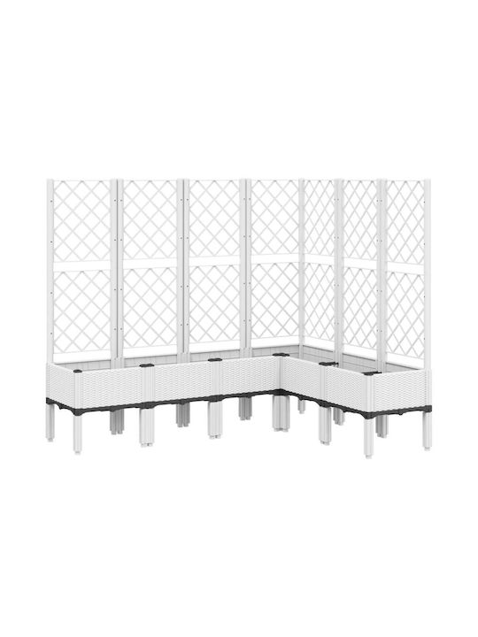 vidaXL Planter Box Plastic White 160x160x142cm.