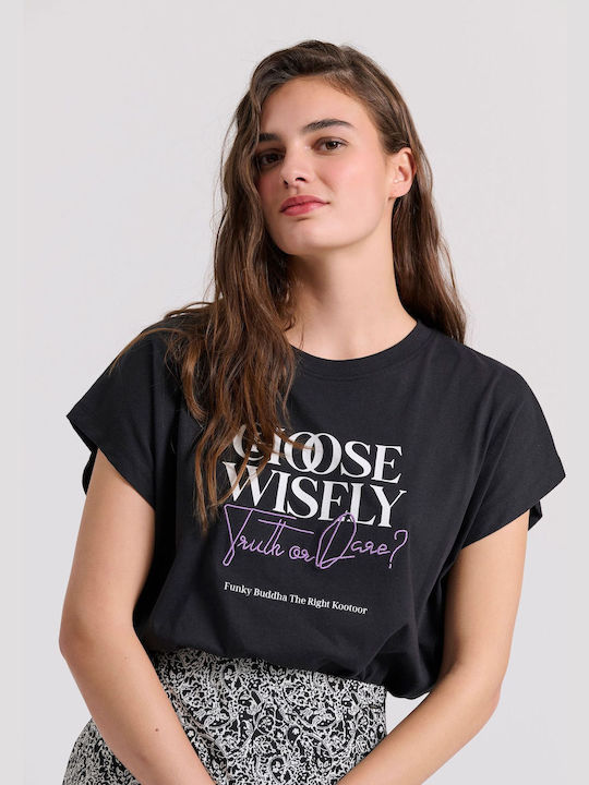 Damen T-Shirt mit Pop-Art-Print auf der Rückseite