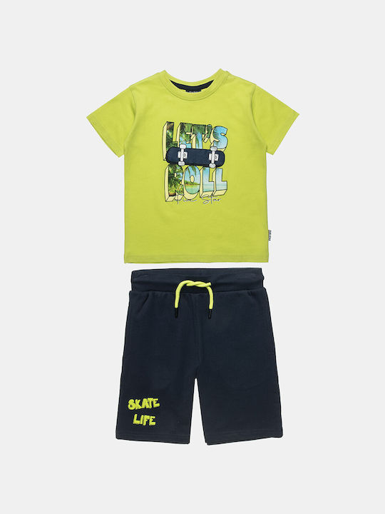 Alouette Kids Set with Shorts Summer 2pcs Green Five Star