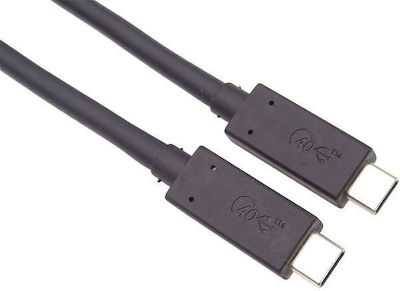 PremiumCord USB 4 Cablu USB-C bărbătesc - Thunderbolt 3 de sex masculin 0.5m (ku4cx05bk)
