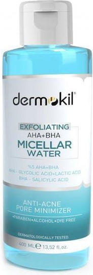 Dermokil Exfoliating Aha+bha Niacinamide Micellar Makeup Removal Water Exfoliating Micellar Fluid 400ml