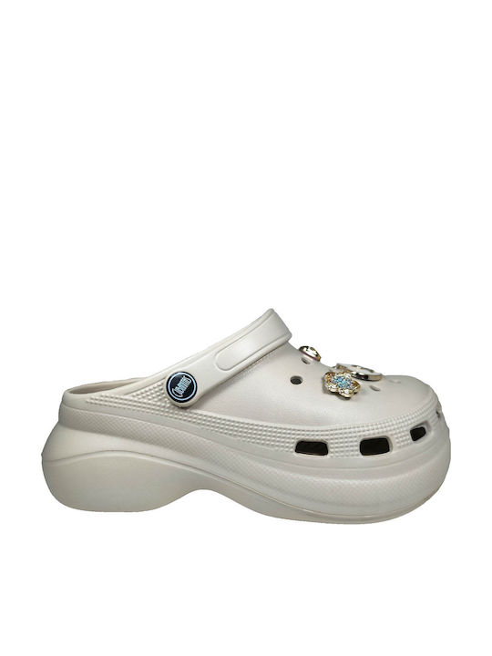 Cubanitas Women's Clogs Beige