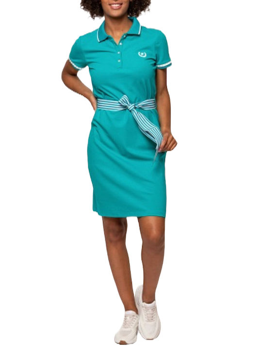 Heavy Tools Dress with Ruffle Turquoise