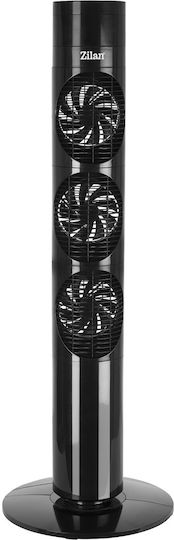 Zilan Ανεμιστήρας Πύργος 60W με Τηλεχειριστήριο Μαύρος