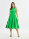 Mat Fashion Midi Φόρεμα Πράσινο