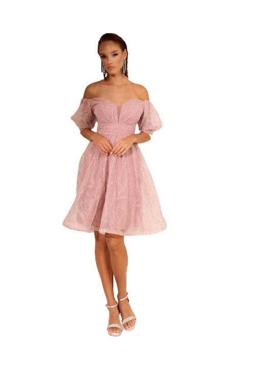 Kalliope Mini Dress Pink