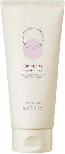 Missha Creamy Latte Cleansing Foam Creamy Cleansing Foam Face Strawberry 172ml