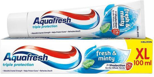 Aquafresh Тройна Защита Свежа И Ментовa Паста За Зъби 100мл
