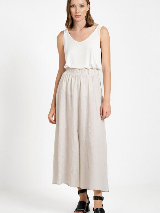 Linen Long Skirt Philosophy Sk3094 White