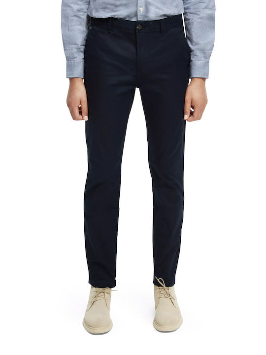 Scotch & Soda Pantaloni pentru bărbați Chino cu Croială Normală Night-blue