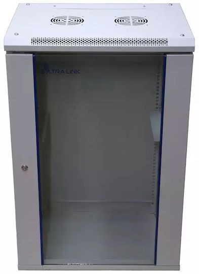 Extralink Επιτοίχια Καμπίνα Rack 18U Γκρι EX.14374