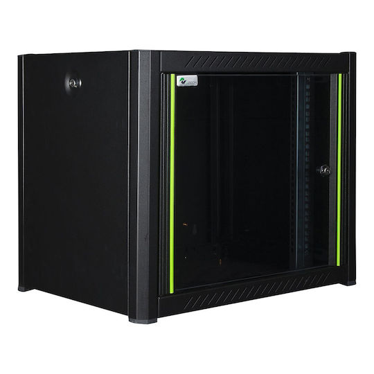 Lanview Монтиран на стена Рак кабинет 9U 60x45x51.2см Черен RWP09U45BL